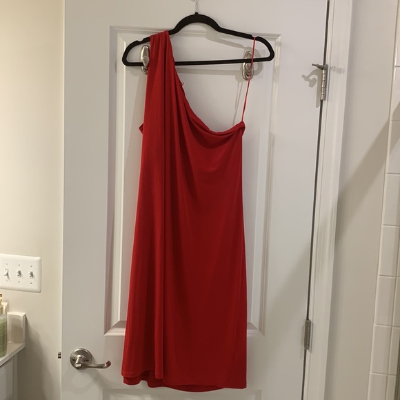 Fancy, Red, Michael Kores, one shoulder, dress. Size XL - Picture 2 of 5